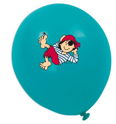 8 Luftballons * PIRAT PIT PLANKE * als Deko für Kindergeburtstag und Mottoparty | 66012 | Deutscher Hersteller | Kinder Geburtstag Party Kinderparty Piraten Piratenjunge