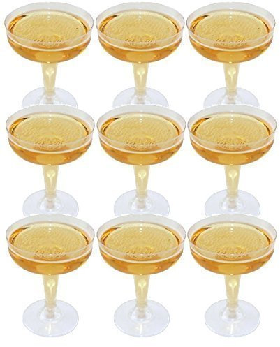 24 Pack Kingfisher 100ml Disposable Clear Plastic Cocktail Glasses