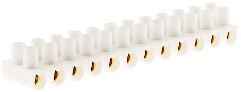 Zenitech - Barrette 12 plots section 6mm² - Blanc