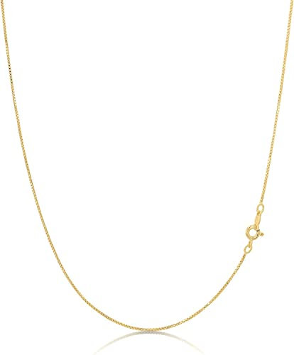 KEZEF 1 mm Venezianerkette, 925 Sterling Silber | Erhältlich in 585 vergoldetes Sterlingsilber und 925 Sterling Silber | Kette ohne Anhänger | 30cm- 90cm