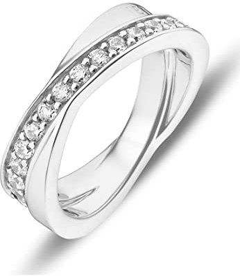 JETTE Damen-Damenring 31 Zirkonia 53, Silber 32005224