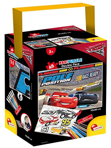 Disney Pixar Cars 3 60733 Disney Puzzle in A Tub Maxi Cars 3, Size-70 x 50 cm. with 48 Pieces, Multi Colour, One Size