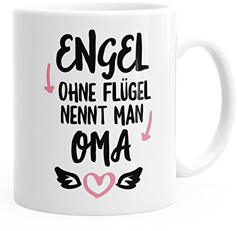 MoonWorks Geschenk-Tasse Engel ohne Flügel nennt man Oma Kaffee-Tasse Weiss unisize