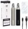 E-Cigarettes Battery Kit Discoball Authentic GS Ego II Rechargeable Battery and USB Charging Cable for 510 Thread Vape Pen Nicotine Free (Black+Steel, 2200mAh, 2 PCS)