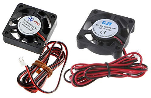 KOFUN Randomely Ventilateur 2 broches CC 24 V 40 x 40 x 10 mm 4 cm 4010s 9Blade pour imprimante 3D CPU imprimante 3D 24V4010 Ventilateur 1 pièce Couleur aléatoire