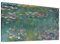 Water Lilies by Claude Monet Canvas Wall Art Painting Print- Long Green Garden Canvas Artwork Classic Reproductions Contemporary Nature Picture Framed - 20x40
