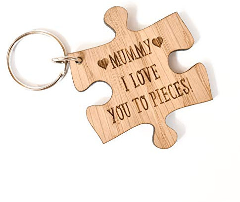 Manta Makes Mummy I love you to pieces keyring | gifts for mum from daughter | best mummys gift | mothers day christmas birthday