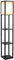HOMCOM Floor Lamp with Shelves and Top Light, Modern Corner Standing Lamp for Living Room, Bedroom, Bulb not Included, Black
