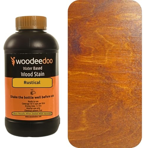 WooDeeDoo Water Based Wood Stain | Wood Dye | Ready to Use | Environmentally Friendly | Solvent Free | Odour Free | 200 ml | Rustical