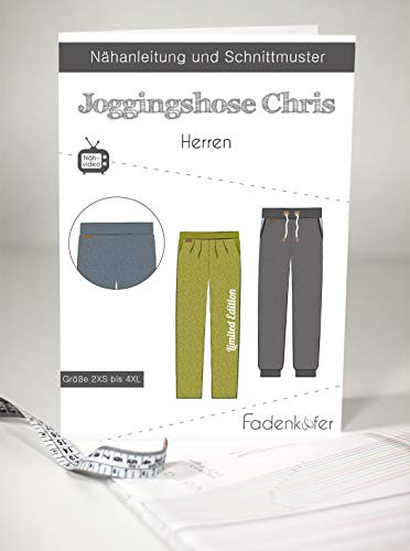 Schnittmuster und Nähanleitung - Herren Joggingshose - Chris 2XS bis 4XL
