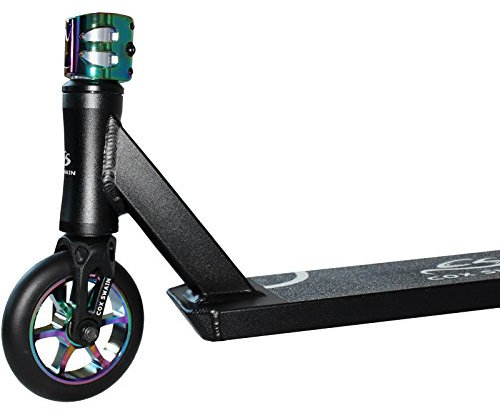 Cox Swain Stunt Scooter V-120 mit 120mm Rollen - ABEC9 Lager - Das Neue Topmodell Black/Rainbow