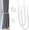 Gardinen Raffhalter, Curtain Rope Buckle, Geflochtene Vorhang Raffhalter, Raffhalter für Durchsichtige und Verdunkelnde Vorhänge, Baumwollseil, 1 Paar