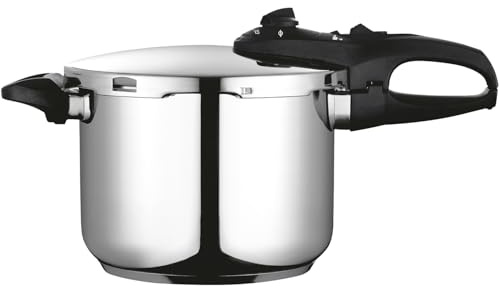 Fagor Duo - Olla Express Rápida 4L, Acero Inoxidable 18/10, Todo Tipo de Cocinas, INDUCCIÓN, 2 niveles de presión, 5 Sistemas de Seguridad