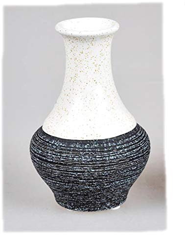 Vase 13cm Serie Stone Keramik matt-weisser gesprenkelte Oberfläche