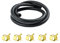 SAVITA 1 Pc 3.28 Ft 3/16'' inch ID Fuel Line Set, Fuel Pipe Fuel Hose with 5 Pieces of Hose Clamps, Gasoline Hose Tool Kit, Suitable for Motors, Cars, Tractors, Small Engines (5mm), Black
