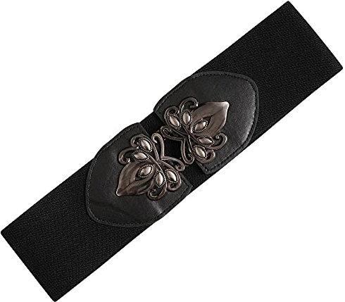 Ro Rox Orla Ceinture Celtique Large élastique Extensible Rétro Vintage Serre-taille - Noire (L)
