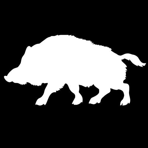 2 Stück Autoaufkleber Wildschwein Schwein Auto Aufkleber Wildschwein Schwein Autoaufkleber Weiß