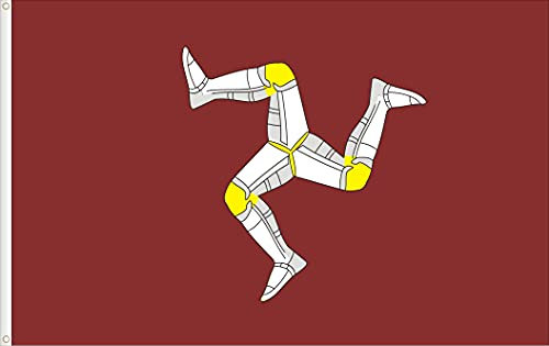 FLAGGE ISLE OF MAN HOCHWERTIG SEIDENSATIN QUALITÄT. GRÖßE VON 150X90 CM