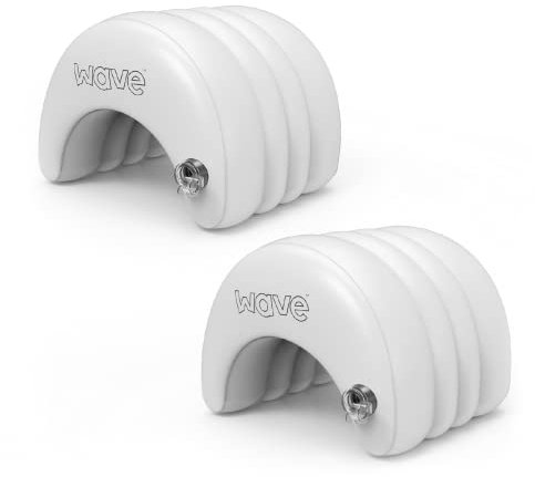 Wave Spa Inflatable Hot Tub Head Rest Support Pillow, White - 2 pack