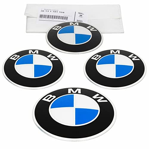 4X BMW Emblem Felgenaufkleber Kappe Ø 60mm E3 E9 E10 E12 Klebefolie Radzierblende