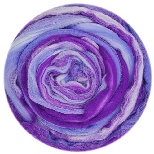 50G Gemischt Filzwolle - 24 Farboptionen für Filzset – 19 Mikrometer Weich und Filzwolle Set (20)