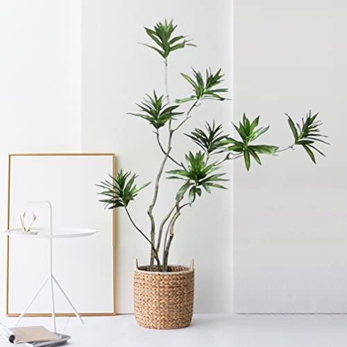 HOTRA Künstliche Palme Gefälschte Lilien Bambuspflanzen im Schwarzen Topf Lebensechte Simulation Von Palmblättern für Home Outdoor Décor (Color : A, Size : 1.4M)