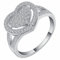 Musihy Ring Damen Ausgefallen, Damen Ring mit Steinchen Trauringe Silber Paarpreis Herz mit Zirkonia Damen Ring 60