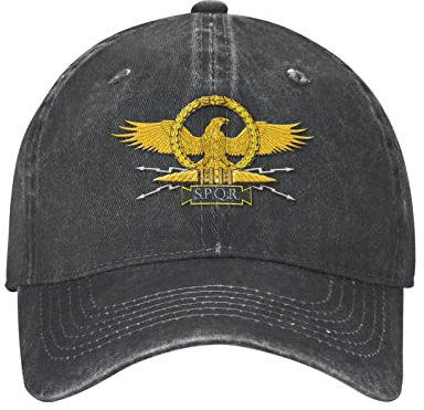 452 Baseballkappe Goldener Römischer Kaiseradler SPQR Hut Sonnenschutz Trucker Baseballkappe Hat Verstellbar Flat Hüte Für Sport Mädchen Erwachsenen