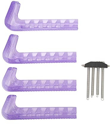 VBESTLIFE 2 Paar Skate Guards Tragbare Schlittschuh-Klingenabdeckungen Verstellbarer Schlittschuh-Klingenschutz für Hockey-Schlittschuhe, Eiskunstlaufschlittschuhe, Schlittschuhe (Lila)