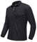 EKLENTSON Polo Shirts for Men Adult Long Sleeve Quick Dry Golf Shirts Lightweight Work Casual Full Sleeve T Shirts Breathable Polyester Tops Black,L