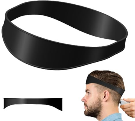 PLABBDPL Gabarit Rasage Décolleté et Guide coupe Cheveux, Silicone Haircut Template, Bande Coupe Cheveux, Bande Incurvée pour Coupe de Cheveux, Bande Incurvée en Silicone pour Coupes Cheveux