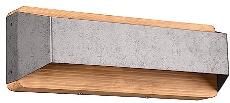 Trio Leuchten LED Wandleuchte Arino 224819167, Metall Nickel antik, Holz, inkl. 13.5 Watt LED, Switch Dimmer, Breite 35cm