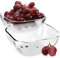 KADAX Glasschüssel, eckige Obstschale aus robustem Glas, Salatschüssel in 3 verschiedenen Größen, Spülmaschinenfeste Glasschale, transparente Snackschale für Obst (16cm, 2, stück)