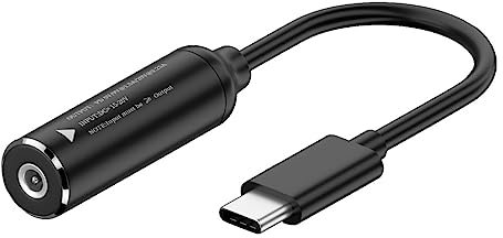 CY Cable DC 20V Jack 4.0x1.7mm Entrada a USB-C Tipo-C Salida 90 grados Conector de alimentación en ángulo recto Cable de carga 65W PD9V 5V 20V