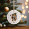 Weihnachtskugel Weihnachtsschmuck Keramik Baumanhänger Weihnachten personalisiert Namen Wunschname Hase Häschen Jungen Plätzchen Kekse Tiere Baumkugel wkp7 ilka parey wandtattoo-welt