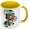 Tasse, Farbe Premium Qualität, Gelb – Salvadore Dali Collage Art Künstler Malerei Surrealismus – Tasse mit Henkel und farbigem Innenraum