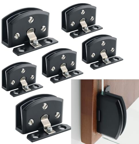 Cokritsm Glass Hinges for 5-7mm Thick Glass - Zinc Alloy Cabinet Door Clip - Display and Wine Cabinet Replacement Parts