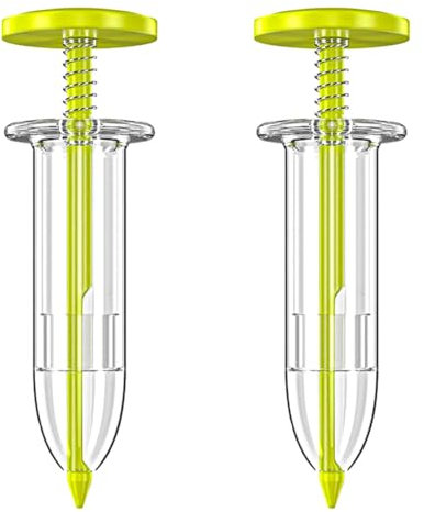 Tiardey 2 Pezzi Spargisemi Piccoli Seminatrice a Pressione Seminatrice Manuale 2 Pezzi per Fioritura da Giardinaggio -Verde