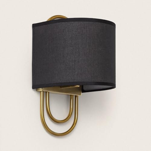 LEDKIA LIGHTING Wandleuchte aus Metall und Stoff Olivia Schwarz