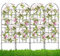 HOMASIS Traliccio per Rampicanti di 4 Pezzi, Pannelli Decorativi per Recinzione da Giardino in Metallo, Graticcio per Piante Rampicanti, Grigliato Divisorio Decorativo, 50x180 cm, Nero