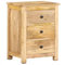 CIADAZ Nachtschrank 45x35x60cm Mangoholz massiv Nachttisch für Schlafzimmer Nachttisch Betttisch Beistellschrank - 320807