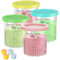 Creami Deluxe - Recipiente para máquina de hielo Ninja Creami NC501EU, 4 unidades para helados, accesorios para máquina de helados, compatible con Ninja Creami Ice NC501EU serie NC500EU
