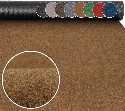 ANRO Fußmatte Schmutzfangmatte Teppich Läufer Sauberlaufmatte rutschfest Indoor Outdoor abwaschbar für Flur Eingang Poet Meterware Kokos 220 x 100 cm (Rechteckig)
