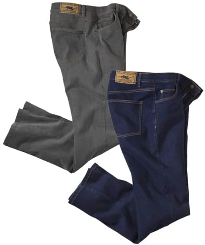 ATLAS FOR MEN - 2er-Pack Regular - Gerader Schnitt - Herrenhosen - In großen Größen erhältlich