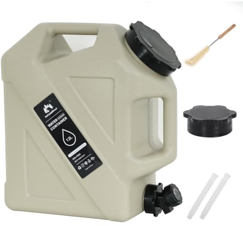 GoCampDirect Camping-Wasserkrug, 100 l, Grau | Wasserbehälter mit Zapfhahn, tragbarer Wassertank für Outdoor-Wandern, Picknick-Zubehör