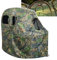Auscamotek Durchsichtiger Jagdboden Rollo mit integriertem Stuhl für die Hirschjagd - 1 Person Pop-Up Tarnzelt