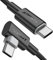 SUNGUY Câble USB C 90 degrés, [Lot de 2 3 m] USB 2.0 Type C pour charge synchronisation rapides, compatible avec Galaxy S20, S10, S9, S8 Plus, S10E, A10e, A20, A50, A51, A71, Note 20, 10, Moto G7