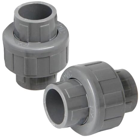 Plumbing Fittings, 2pcs PVC Plumbing Fittings Pipe Tubing for Aquarium Fish Tank Pond Solvent Weld Plumbing Connectors(50mm)