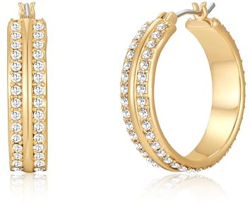 LILIE&WHITE Ohrringe für Damen Vergoldete Creolen mit Strass, Elegante Glitzer Ohrreifen für Damen, Perfekte Geschenkidee für besondere Anlässe