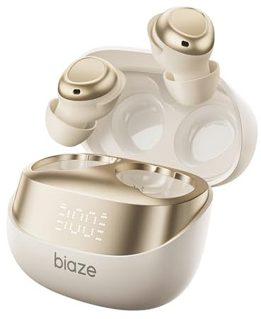 biaze Sleep Headphones in Ear, Passive Noise Isolation Sleep Earphones for Side Sleeping Soft and Comfortable Sleeps Buds Bluetooth 5.4, 30h Playtime Small Earplugs for Side Sleepers